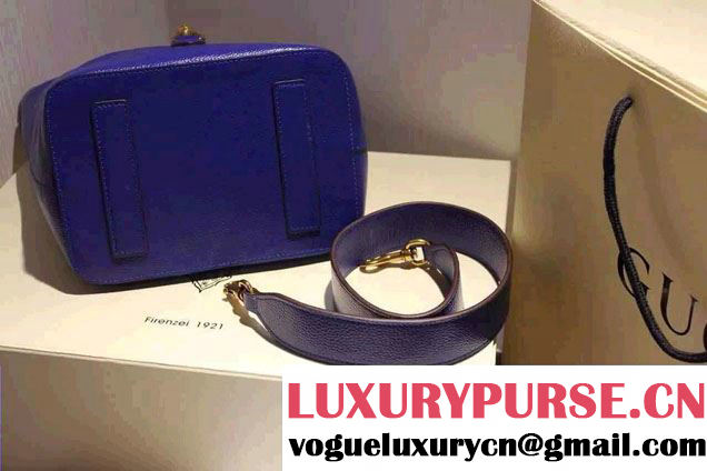 Gucci Jackie Soft Leather Bucket Bag 380579 Blue
