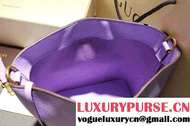 Gucci Jackie Soft Leather Bucket Bag 380579 Lilac