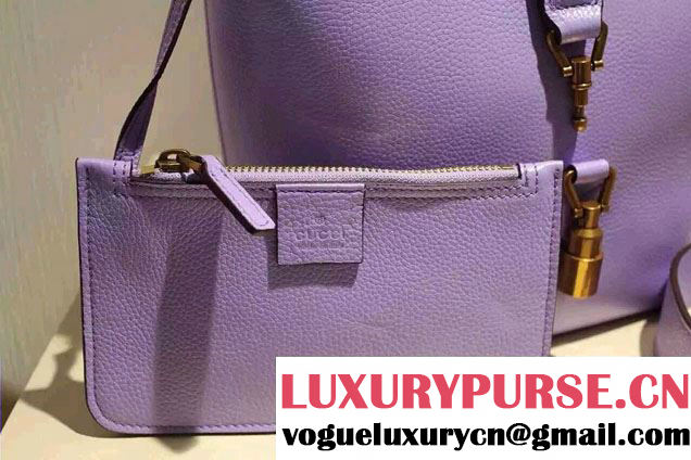 Gucci Jackie Soft Leather Bucket Bag 380579 Lilac