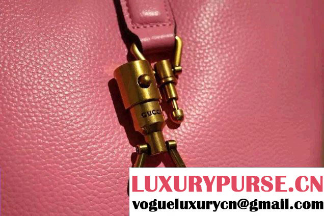 Gucci Jackie Soft Leather Bucket Bag 380579 Pink