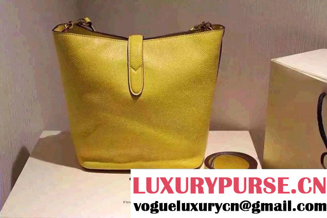 Gucci Jackie Soft Leather Bucket Bag 380579 Yellow