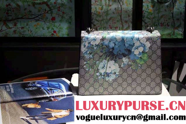 Gucci Dionysus GG Blue Blooms Shoulder Medium Bag 403348 2016