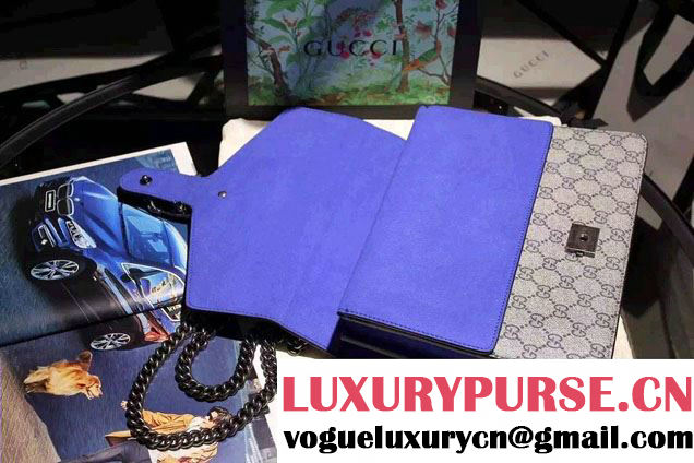 Gucci Dionysus GG Blue Blooms Shoulder Medium Bag 403348 2016