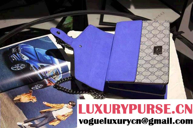 Gucci Dionysus GG Blue Blooms Shoulder Small Bag 400249 2016