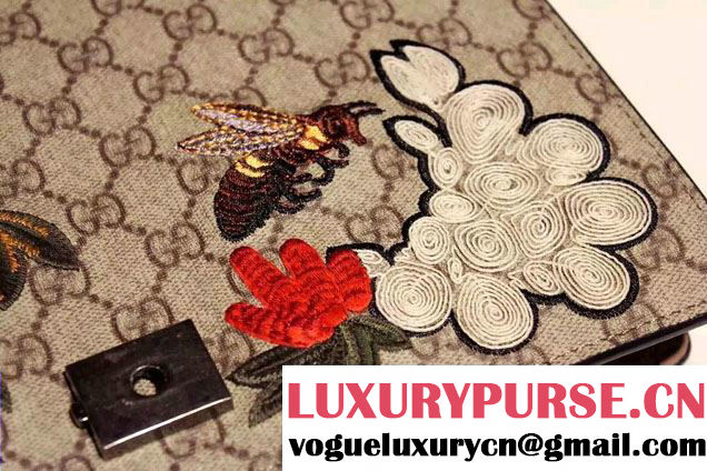 Gucci Dionysus GG Supreme Bird and Flowers Canvas Shoulder Medium Bag 403348 2016