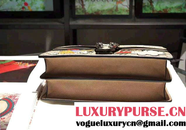 Gucci Dionysus GG Supreme Bird and Flowers Canvas Shoulder Medium Bag 403348 2016