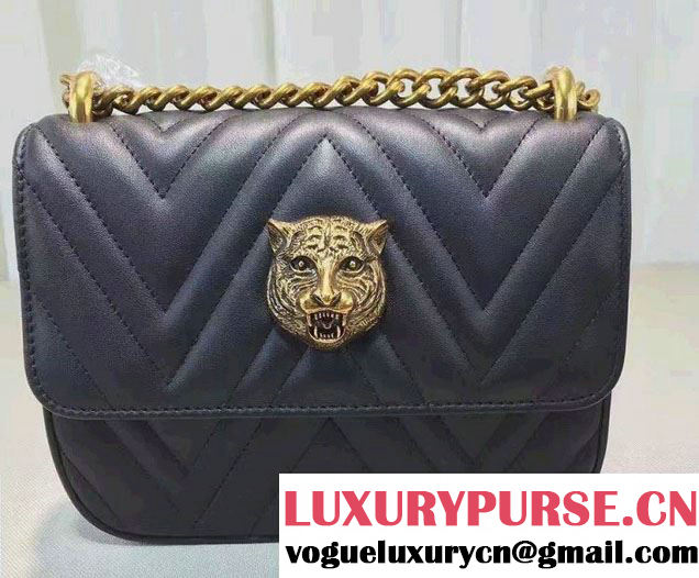 Gucci Broadway Chain Shoulder Bag 432581 Black 2016