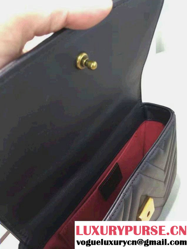 Gucci Broadway Chain Shoulder Bag 432581 Black 2016