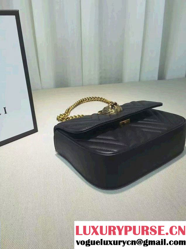 Gucci Broadway Chain Shoulder Bag 432581 Black 2016