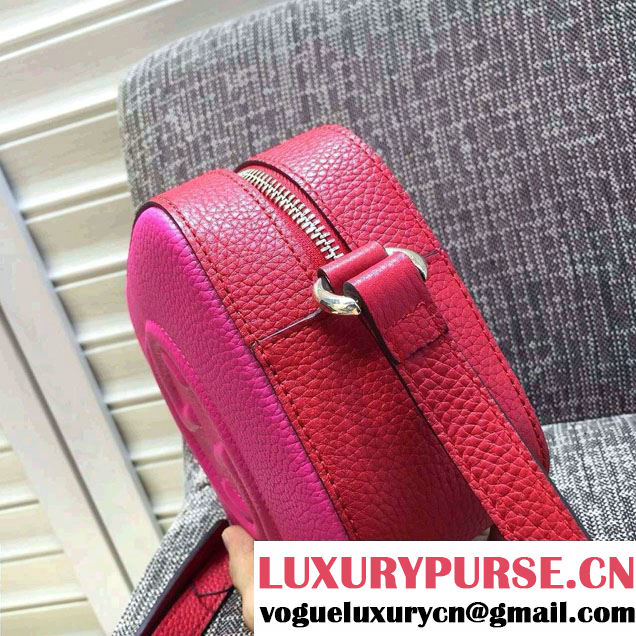 Gucci Soho Leather Shoulder Small Bag 431567 Fuchsia 2016