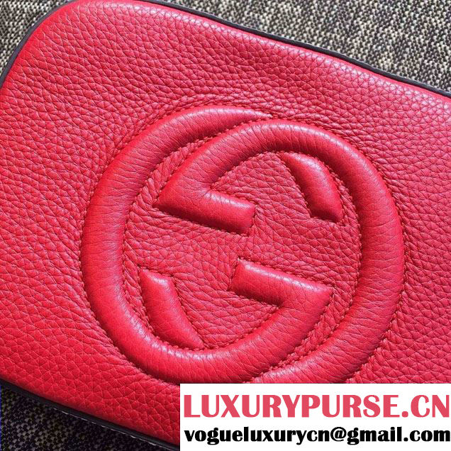 Gucci Soho Leather Shoulder Small Bag 431567 Red 2016