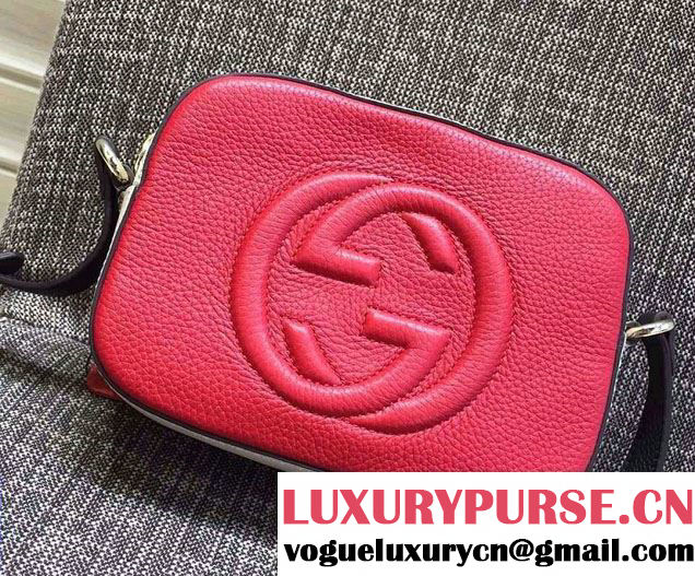 Gucci Soho Leather Shoulder Small Bag 431567 Red 2016