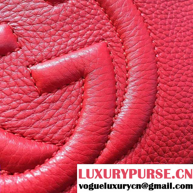 Gucci Soho Leather Shoulder Small Bag 431567 Red 2016