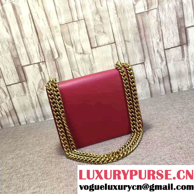 Gucci GG Marmont Leather Chain Shoulder Small Bag 431384 Red 2016