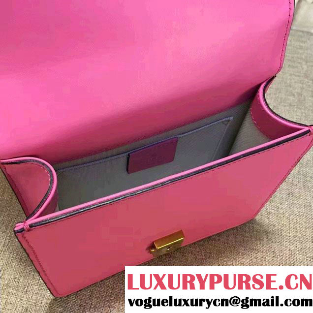 Gucci GG Marmont Leather Chain Shoulder Small Bag 431384 Pink 2016