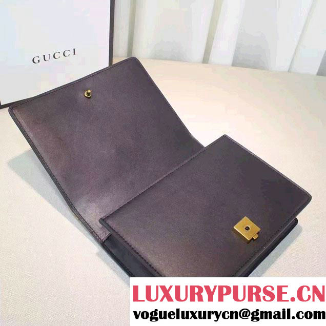 Gucci Eye Pearl Web Leather Chain Shoulder Medium Bag 432280 Black/Green 2016