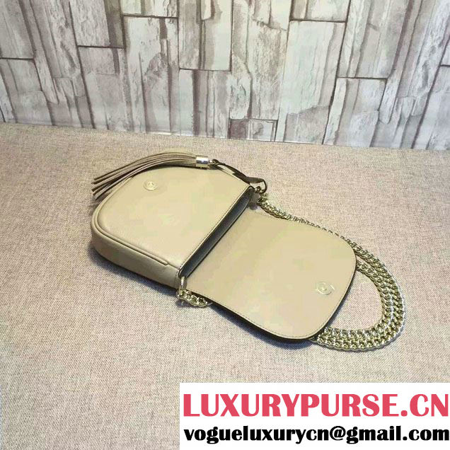Gucci Soho Leather Chain Shoulder Small Bag 323190 Apricot