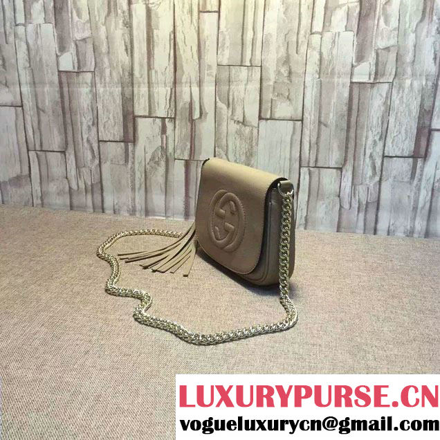 Gucci Soho Leather Chain Shoulder Small Bag 323190 Apricot