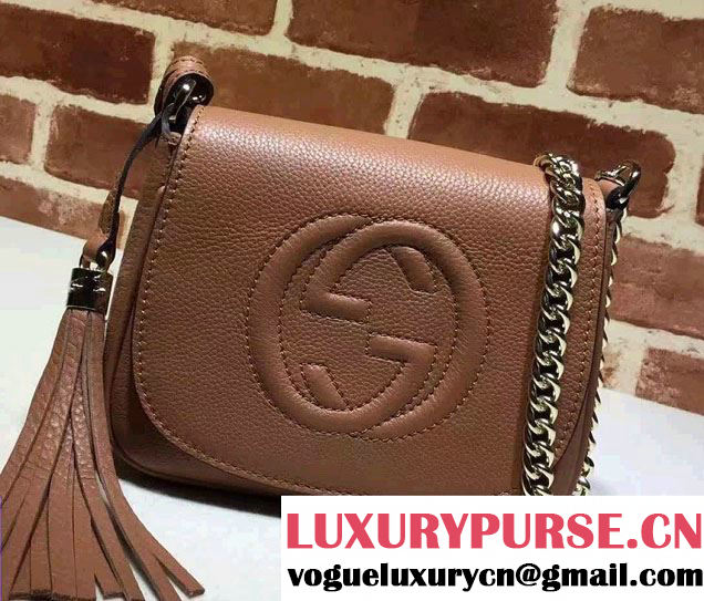 Gucci Soho Leather Chain Shoulder Small Bag 323190 Brown