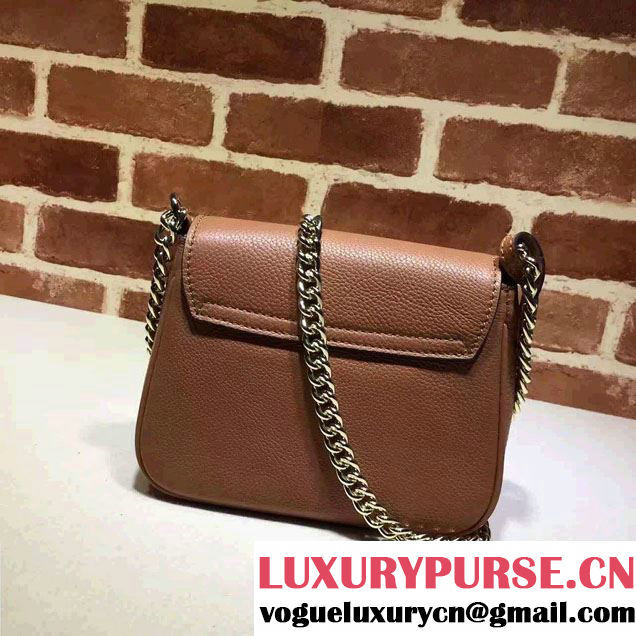 Gucci Soho Leather Chain Shoulder Small Bag 323190 Brown