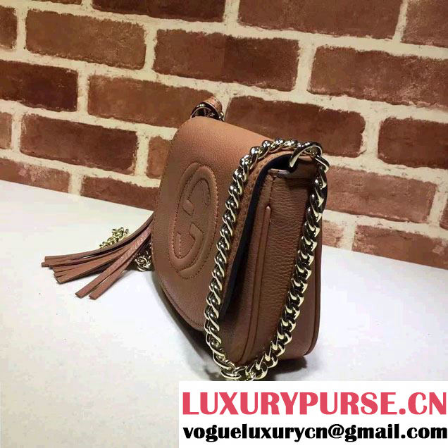 Gucci Soho Leather Chain Shoulder Small Bag 323190 Brown