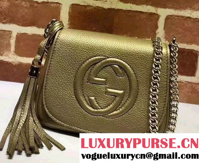 Gucci Soho Leather Chain Shoulder Small Bag 323190 Gold