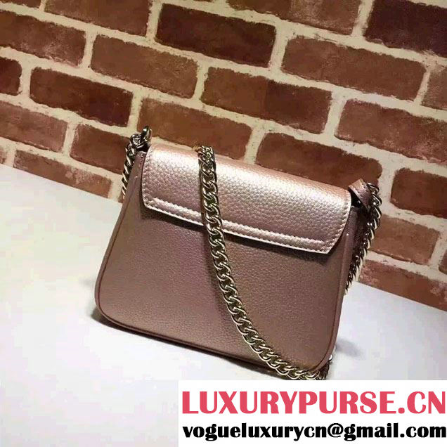 Gucci Soho Leather Chain Shoulder Small Bag 323190 Pink Gold