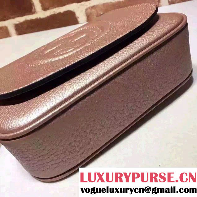 Gucci Soho Leather Chain Shoulder Small Bag 323190 Pink Gold