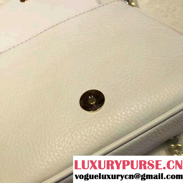 Gucci Soho Leather Chain Shoulder Small Bag 323190 White