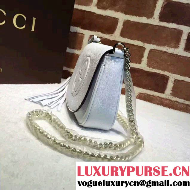 Gucci Soho Leather Chain Shoulder Small Bag 323190 White