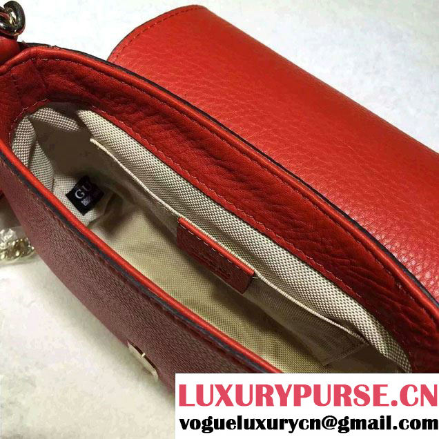 Gucci Soho Leather Chain Shoulder Small Bag 323190 Orange