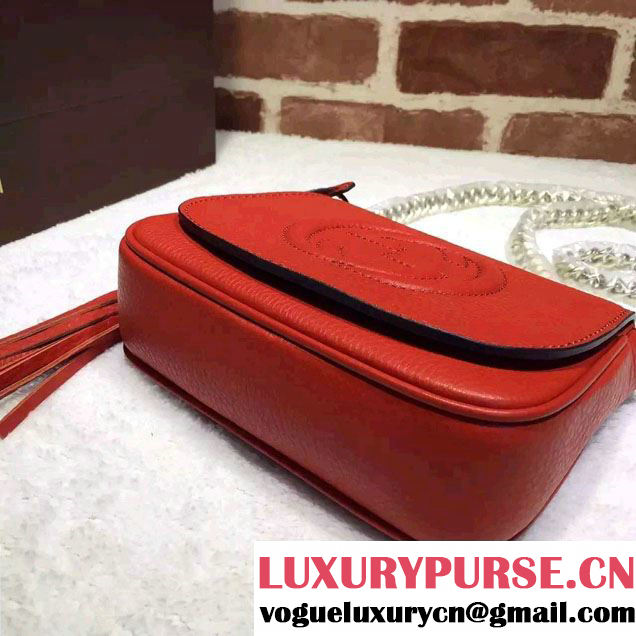 Gucci Soho Leather Chain Shoulder Small Bag 323190 Orange
