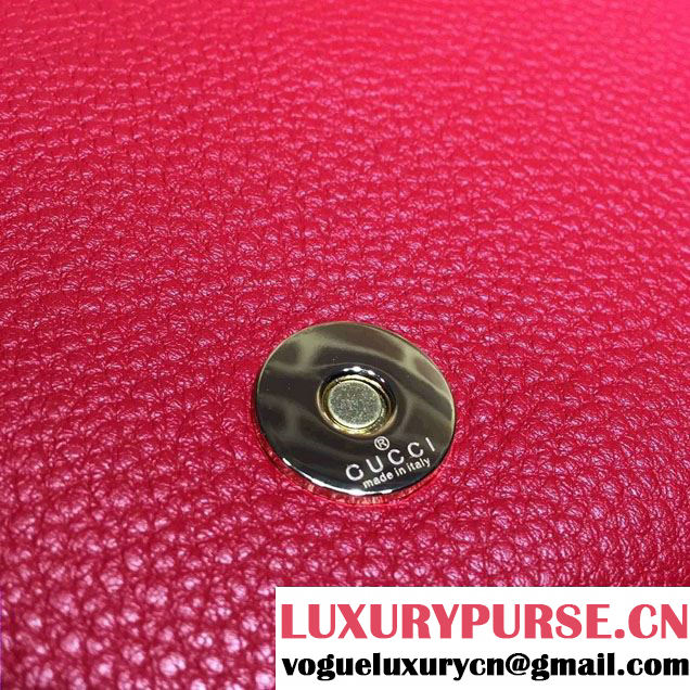 Gucci Soho Leather Chain Shoulder Small Bag 323190 Red