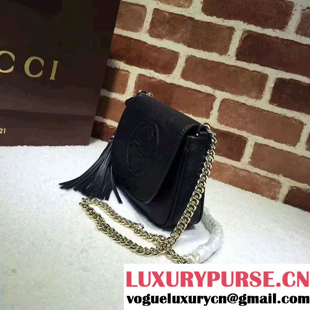 Gucci Soho Leather Chain Shoulder Small Bag 323190 Black