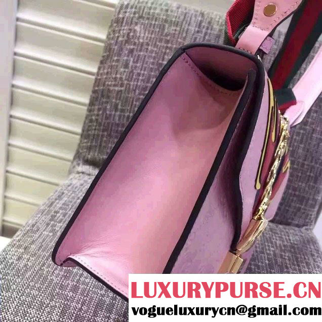 Gucci Sylvie Leather Signature Chain Shoulder Bag 421882 Pink 2016