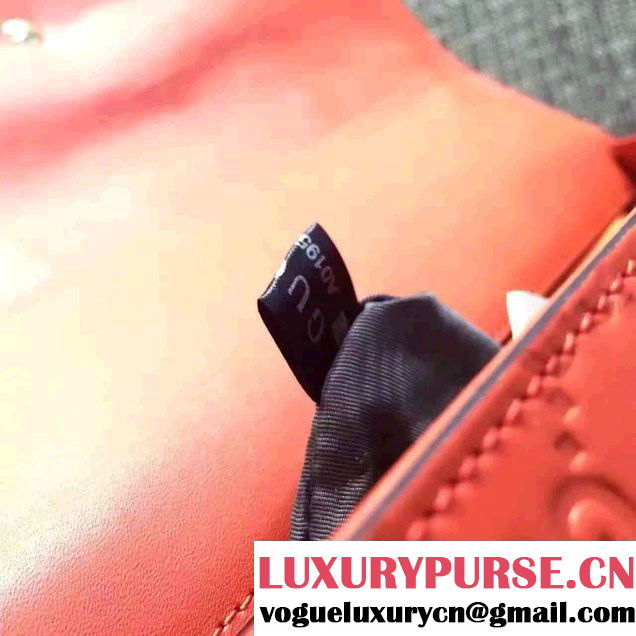 Gucci Sylvie Leather Signature Chain Shoulder Bag 421882 Red 2016
