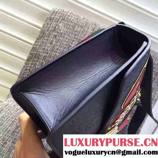 Gucci Sylvie Leather Signature Chain Shoulder Bag 421882 Black 2016