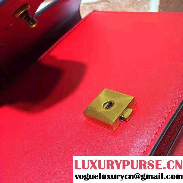 Gucci GG Marmont Leather Chain Shoulder Medium Bag 431777 Red 2016