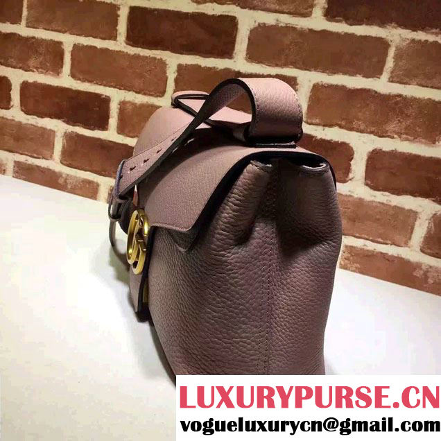 Gucci GG Marmont Leather Shoulder Medium Bag 401173 Nude Pink 2016