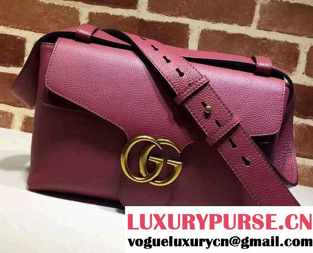 Gucci GG Marmont Leather Shoulder Medium Bag 401173 Antiqued Rose 2016