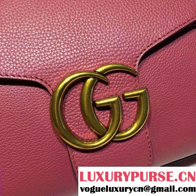 Gucci GG Marmont Leather Shoulder Medium Bag 401173 Antiqued Rose 2016