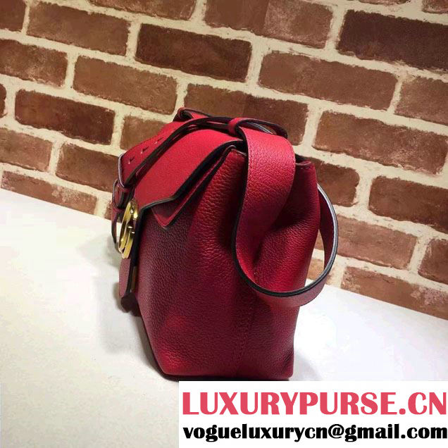 Gucci GG Marmont Leather Shoulder Medium Bag 401173 Red 2016