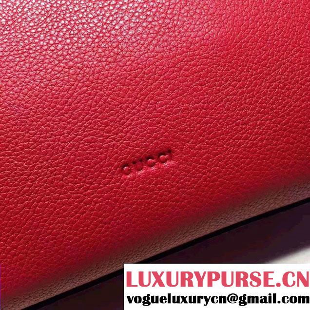 Gucci GG Marmont Leather Shoulder Medium Bag 401173 Red 2016