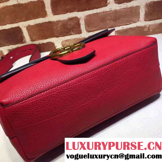 Gucci GG Marmont Leather Shoulder Medium Bag 401173 Red 2016