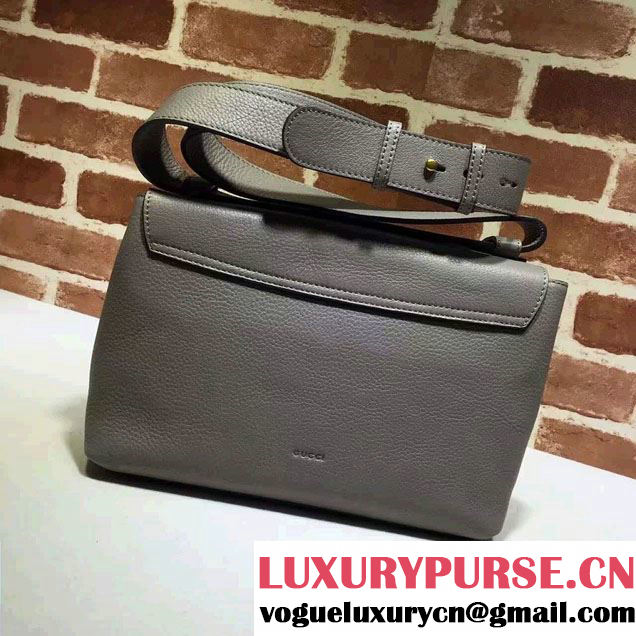 Gucci GG Marmont Leather Shoulder Medium Bag 401173 Gray 2016