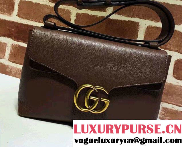 Gucci GG Marmont Leather Shoulder Medium Bag 401173 Coffee 2016