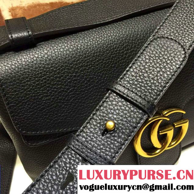 Gucci GG Marmont Leather Shoulder Medium Bag 401173 Black 2016