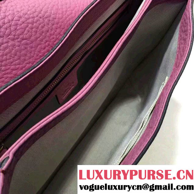 Gucci GG Marmont Leather Shoulder Medium Bag 409154 Pink 2016