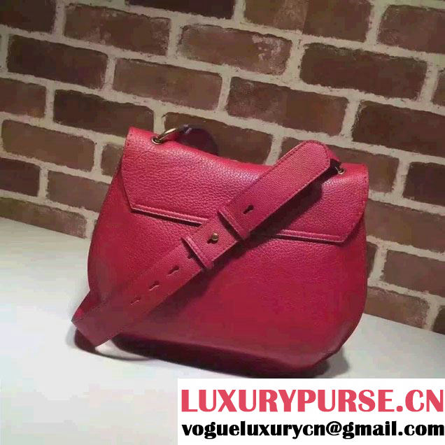 Gucci GG Marmont Leather Shoulder Medium Bag 409154 Red 2016