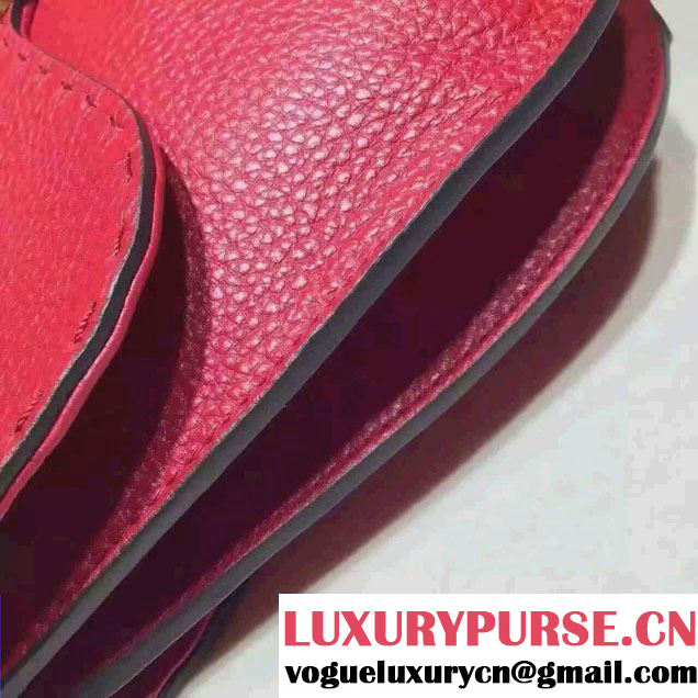 Gucci GG Marmont Leather Shoulder Medium Bag 409154 Red 2016